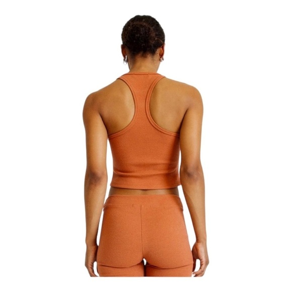 NEW The Line By K Racerback Tank Top Tatum Cropped Mars Orange XS - Picture 4 of 8